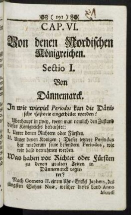 Cap. VI. Von denen Nordischen Königreichen.