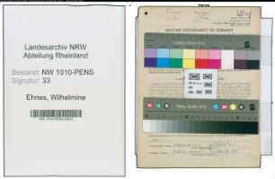 Entnazifizierung Wilhelmine Ehnes , geb. 01.04.1908 ()