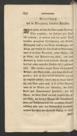 Verzeichniß der in Königsberg lebenden Künstler