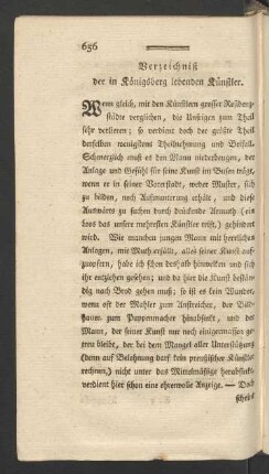 Verzeichniß der in Königsberg lebenden Künstler