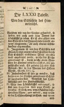 447-455, Die LXXXI. Tabelle