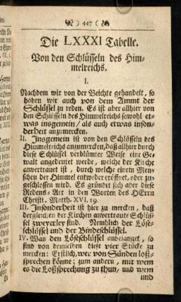 447-455, Die LXXXI. Tabelle