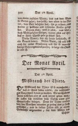 Der Monat April.