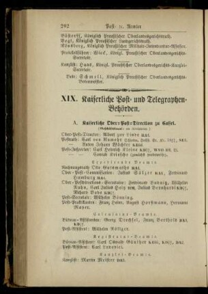 Kaiserliche Post- und Telegraphen-Behörden