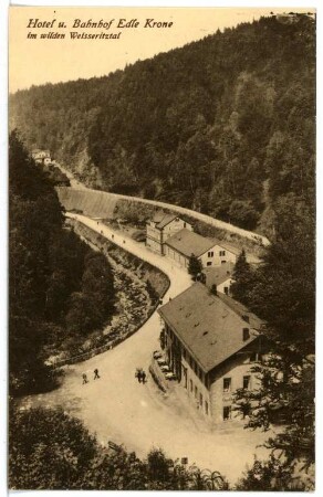 Edle Krone. Bahnhof u. Hotel
