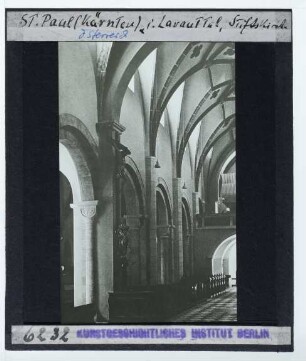 St. Paul im Lavanttal, Stift St. Paul im Lavanttal : Innenansicht, südl. Langhauswand, Blick nach SW