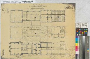 Aufnahmezeichnung des Empfangsgebäudes auf Bahnhof Creuzthal: Grundrisse [2 Exemplare], M. 1:100 Stnr.: 51, Hge, Bunr.: 26, Blnr.: 4