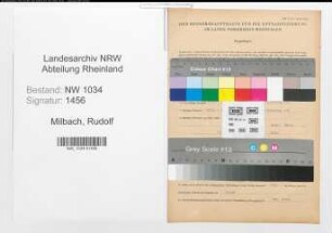 Entnazifizierung Rudolf Milbach , geb. 20.01.1892 (Oberst)