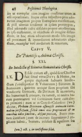 Caput V. De Potentiis Animae Christi.