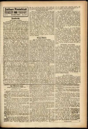 Zweite Ausgabe vom Samstag, den 20. Mai 1916.