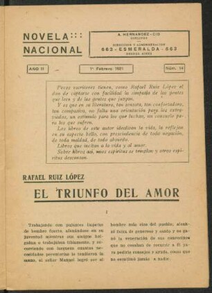 1921001400: El triunfo del amor