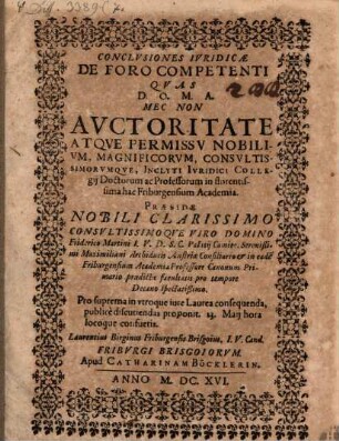 Conclusiones iur. de foro competente