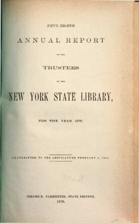 Annual report. 58. 1875 (1876)