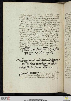 Dominica palmarum de praelio Agni et Drachonis [Predigttext, Io 14,31]