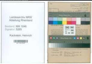 Entnazifizierung Heinrich Kackstein , geb. 28.08.1904 (Beamter)