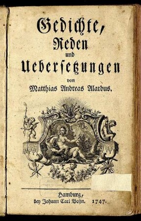 Gedichte, Reden und Uebersetzungen