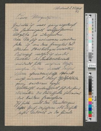 Brief an Werner von Melle