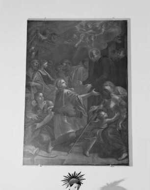 Der heilige Aloysius Gonzaga empfängt die Erstkommunion durch den heiligen Karl Borromäus