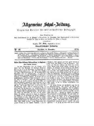 Ueber Schulbildung (Education) in England