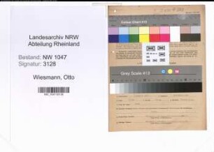 Entnazifizierung Otto Wiesmann , geb. 09.08.1902 (Schmied)