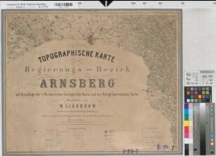 Arnsberg, Regierungsbezirk, Topgraphische Karte vom Regierungs-Bezirk Arnsberg auf Grundlage der v. Dechen´schen Geologischen Karte und der Königl. Generalstabs Karte, Section Köln