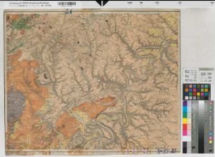 Rheinprovinz Westfalen (Provinz) geologische Karte der Rheinprovinz und der Provinz Westfalen auf Grundlage der v. Dechenschen Geologischen Karte und der Königlichen Generalstabs Karte 27. Sektion Bernkastel