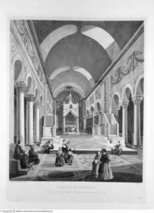 Scenografia degli interni delle più belle chiese e basiliche antiche di Roma, Tafel XIII: S. Maria in Cosmedin ...
