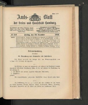 No. 316, 29. Dezember 1916