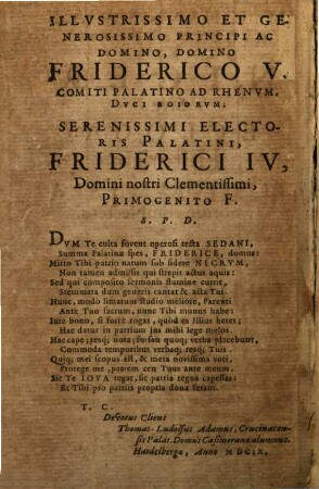 Nicer : sive ecloga historiam Electorum Palatinorum complectens