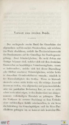 Vorwort zum zweiten Bande