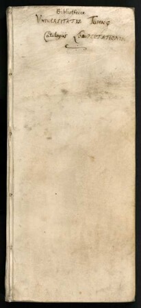 Bibliothecae Universitatis Tubingensis Catalogus Locupletationis
