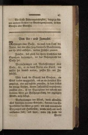 Von An- und Zuwachs.