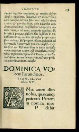 Dominica Vocem Iucunditatis.