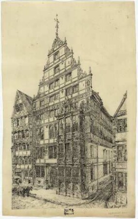 Leibnizhaus in Hannover, Giebelfront
