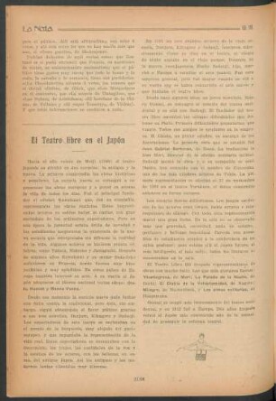 El teatro libre en el Japón