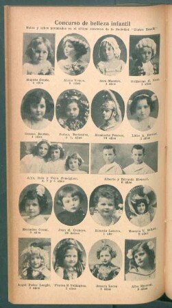 Concurso de belleza infantil - [Ilustración] : Niñas y niños premiados en el último concurso de la Sociedad "Pietro Toselli"