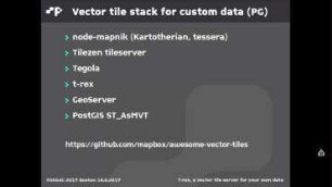 T-rex, a vector tile server for your own data