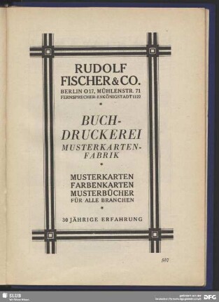 Buchdruckerei Rudolf Fischer & Co., Berlin