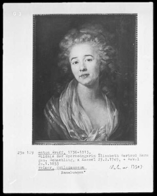 Bildnis der Opernsängerin Gertrud Elisabeth Mara (1749-1833), geb. Schmehling