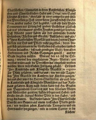 Kurtze Relation Von der erfreulichen Wahl und Crönung Ihrer Majestät Des Römischen Königs