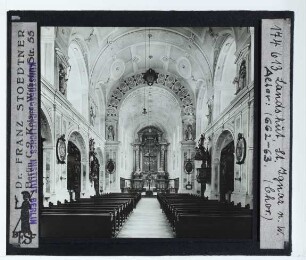 Landshut, St. Ignatius (Jesuitenkirche) : Innenansicht, Blick nach W zum Chor
