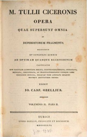 M. Tullii Ciceronis Opera quae supersunt omnia ac deperditorum fragmenta, 2,2