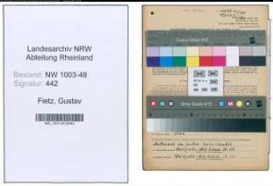 Entnazifizierung Gustav Fietz , geb. 13.10.1917 (Hilfsarbeiter)