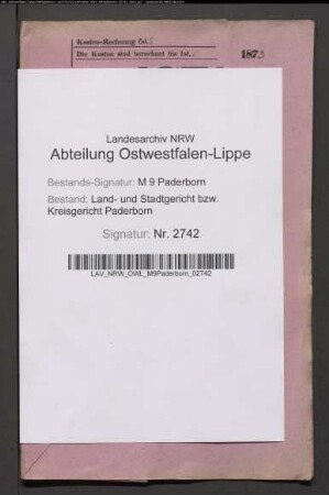 Erblasser: Franzahring, Caspar: