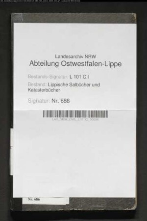 Konzept des Salbuchs des Amtes Lipperode von 1852