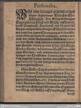 Lebenslauf : Personalia