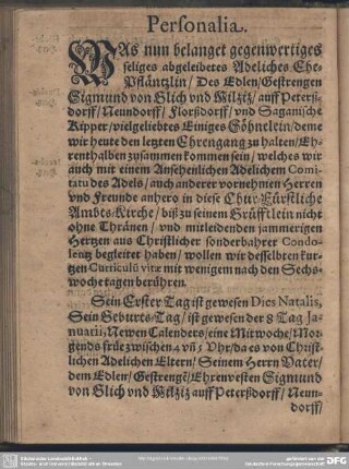 Lebenslauf : Personalia