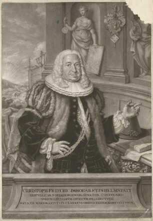 Christof Friedrich (II.) Imhoff, Ratsherr und Rugsherr (?); geb. 12. März 1696; gest. 24. März 1750