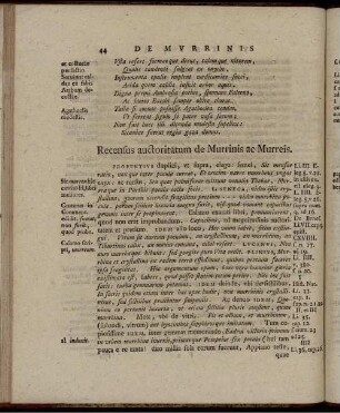 Recensus auctoritatum de Murrinis ac Murreis.