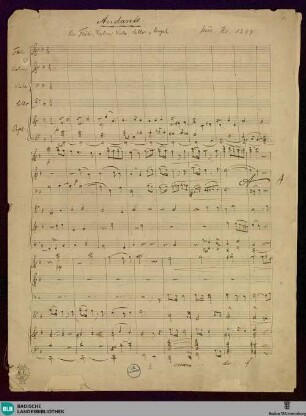 Andante - Mus. Hs. 1279 : fl, strings, org; F